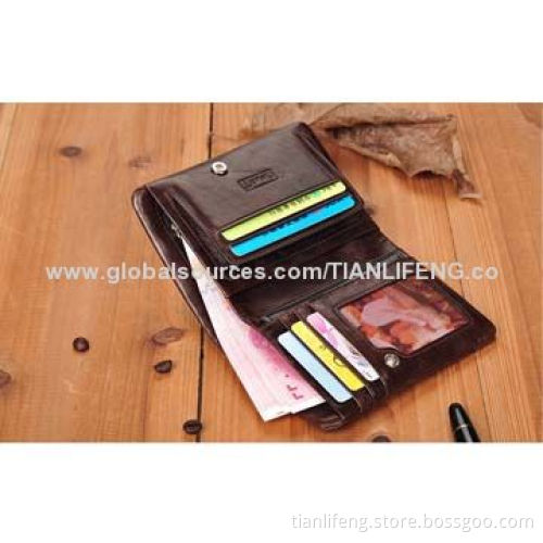 Leather wallets for business man, vertical section